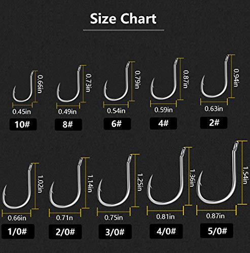 Dyxssm 150pcs/lot Circle Fishing Hooks Extra Strength Octopus Barb Fishing Hook with Offset Ponit - size: 2# (150pcs)