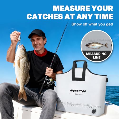 MORXPLOR Fish Bag Heavy Duty Tournament Fishing Weigh in Bag 26x23 19x34 inches - color: 23inch Dark Grey
