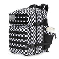 Lovelinks21 25L Tactical Military Backpack Small Travel Rucksack for Men and Women Assault Pack Bug Out Bag Molle Daypack Gym Backpack with Bottle Holder (Black White Checkered) - color: Black White Checkered