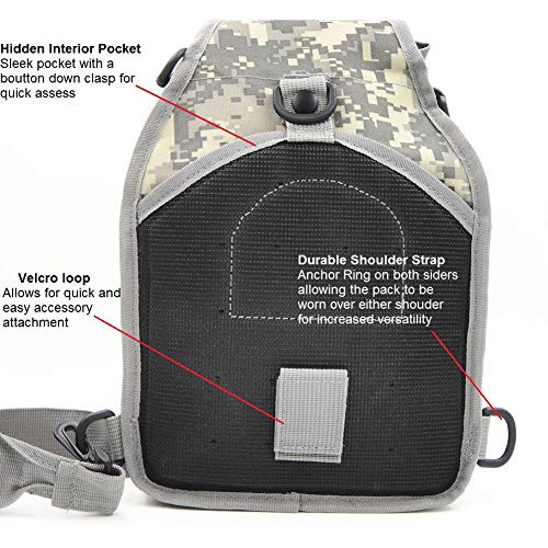 FAMI Outdoor Tactical Bag Backpack, Military Sport Bag Pack Sling Shoulder Backpack Tactical Satchel for Every Day Carry (ACU) - color: Acu
