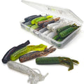20Pcs Tube Baits Soft Plastic Worms Bass Fishing Lures for Tube Jig Heads Hook Freshwater Saltwater, 3.5 Inch - color: 20 Pcs-5 Color-Molting Craw, Pearl Silver Flake, Pumpkin Seed, Ultimate Craw, Black Neon
