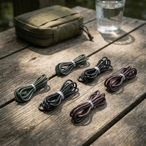 6PCS Carp Fishing Silicone Rig Tubes - 3.3ft Length Anti-Tangles Sleeve for Hair Rigs, Soft Terminal Tackle with 3 Colors for Carp and Coarse Fishing