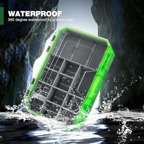 Ghosthorn Fishing Tackle Box, Waterproof 3600 and 3700 Tackle Trays, Plastic Tackle Box Organizer with Removable Dividers, Storage Lure Box and Terminal Tackle Storage - style: 3600*2