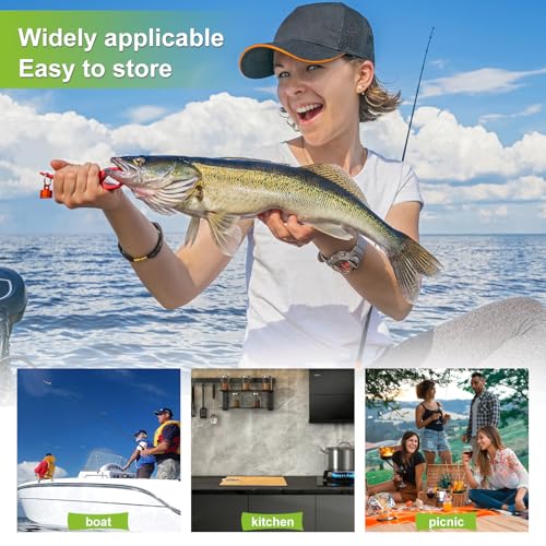 Foldable Fish Cleaning Board with Clamp - Extra Large 32"x 12"Fish Cutting Board - Non-Slip Surface, Portable Fish Measuring Board - Ideal Gift for Anglers and Outdoor Enthusiasts