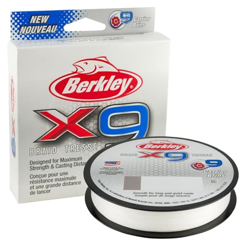 Berkley x9 Braid Fishing Line - color: Crystal, size: 164yd, style: 20lb Test