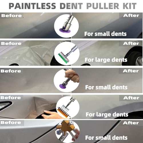159pcs/Set Auto Body Dent Repair Tools Kit,Big Size Slide Puller&Dent Rods Crowbar,paintless Car Dent Lifter Hail Removal,A Complete Car Dent Repair Tools Set for Professional Car Repair Shop