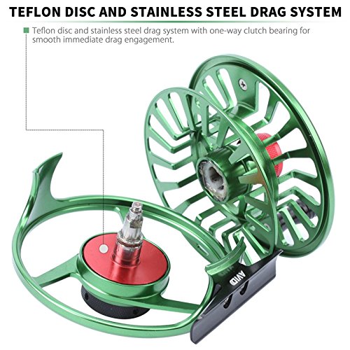 Maxcatch AVID Fly Fishing Reel with CNC-machined Aluminum Body - 1/3, 3/4, 5/6, 7/8, 9/10 Weights(Black, Green, Blue) - color: Fly Reel Green, size: 1/3wt
