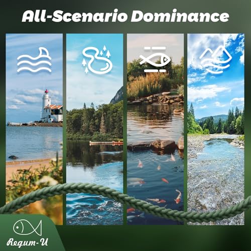 GumMAX 545/1093/1640yds 5-100LB 8X Braided Fishing Line Abrasion Resistant Superline Zero Stretch & Smaller Diameter Confuse & Never Fade in Saltwater and Freshwater - color: Blackish Green, size: 1093 Yards / 50 LB