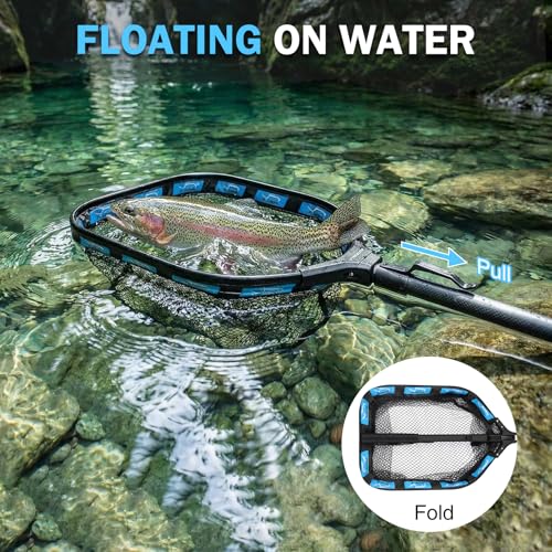 PLUSINNO Fishing Backpack with Fishing Gear Fishing Net, Waterproof Tackle Backpack with Rod Holders, Tackle Box, Lures, Tools, Pliers & Accessories, Fish Gifts for Men - color: Fishing Backpack with Fishing Net
