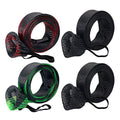Fishing Rod Cover - 4 Pack Rod Sleeve Socks with Lanyard for Fly, Spinning, Casting, Sea Fishing - color: Black*2, Black & Green*1, Black & Red*1