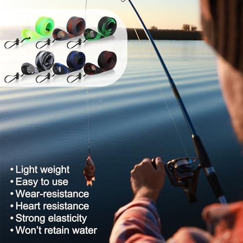 12 Pcs Fishing Rod Sleeves and Lure Wraps Fishing Rod Socks Pole Covers with Lanyard and 5.91 Inch Lure Covers for Fly, Casting, Sea Fish Rods Protector (Grey) - color: Grey