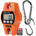 GRAM PRES Digital Hanging Scale 660 Lb 300 Kg Hanging Digital Scale, Handheld Mini Crane Scale with Hooks for Farm Hunting Fishing Outdoor - color: Orange