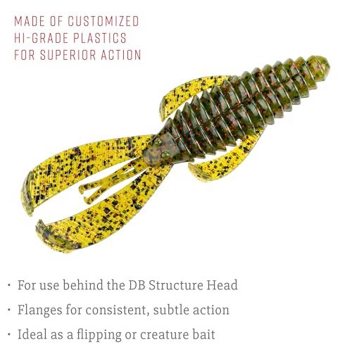 Strike King Rage Bug Fishing Lure, Soft Plastic Grub, Unique Design, Subtle Action - color: Watermelon Seed with Red Flake