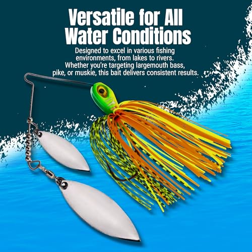 Reaction Tackle Spinner Bait, Compact Profile Fishing Lure with Flash and Vibration for Bass, Trout, Pike, Salmon and Walleye (3-Pack) - color: Killer, size: 1/4 Oz