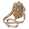 ACEXIER Tactical Molle Pouch Waist Bag Bottle Bag Outdoor Vest Pack Purse Phone Case Backpack Hunting Accessories Tool Pack - color: Khaki