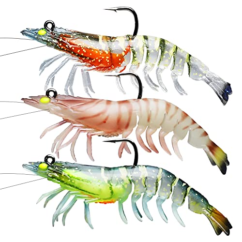 TRUSCEND Duramax Pre-Rigged Fishing Lures with BKK Jig Hooks, 10X Tear-Resistant TPE Soft Swimbaits for Bass Striper Trout Crappie Walleye Grouper, Lifelike Fishing Baits for Saltwater and Freshwater - color: A-3.5"-0.4oz