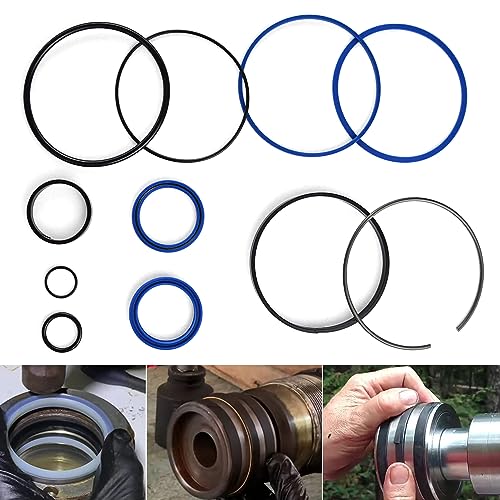 Hydraulic Log Splitter Cylinder Rebuild Seal Kit for 4.5"Bore x 1.75" Rod Cylinder, Huskee Log Splitter Parts Hydraulic Cylinder Rebuild Kit (Pack of 11) - size: For 4.5"Bore x 1.75" Rod Cylinder
