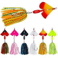 Spinnerbait Fishing Lures Kit, 6pcs Bass Fishing Buzzbait Lures Hard Metal Spinner Baits Swim Jigs for Bass Trout Salmon Pike Freshwater Saltwater - style: B-6pcs