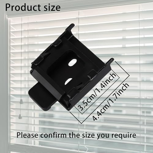 coolaroo Replacement Parts - Outside Mounted Blinds Curtain Rod Bracket Attachment, Vertical Blinds Replacement Parts, Deer Blind Brackets & mini Blind Brackets for Blinds Replacement - color: Black, size: 1 SET