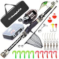 DaddyGoFish Kids Fishing Pole - Rod Reel Combo Tackle Box Starter Set - First Year Small Gear Kit for Boys Girls Toddler Youth Age Beginner Little Children - color: Black (Essential Set), size: 5ft