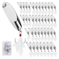 Jigging Spoon Fishing Lures 20/40PCS Kit – Metal Casting Spoon Lure Set with Treble Hooks, Mixed Sizes Spinner Baits for Saltwater & Freshwater Trout, Salmon, Bass - color: Silver, size: Mixed Size 40PCS