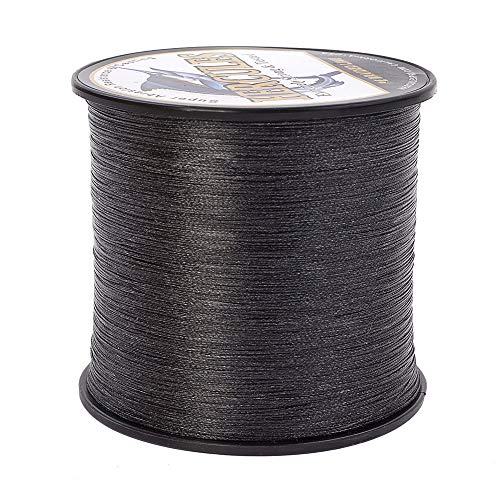 HERCULES Cost-Effective Super Strong 4 Strands Braided Fishing Line 6LB to 100LB Test for Salt-Water, 109/328 / 547/1094 Yards (100M / 300M / 500M / 1000M), Diam# 0.08MM - 0.55MM, Hi-Grade - color: Black, size: 10LB(4.5KG)-0.12MM-2187YDS(2000M)