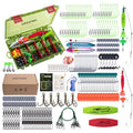 Goture Catfish Rig Making Kit,274pcs/300pcs Catfishing Tackle with Luminous Fishing Hook Swivel Sinker Weights Rattle Float Bobber Stoppers,Catfish Rigs Accessories with 3600 Tackle Box,Gifts for Men - color: B2:300pcs-2pcs Pre-rigged Catfish Rigs&Tackle