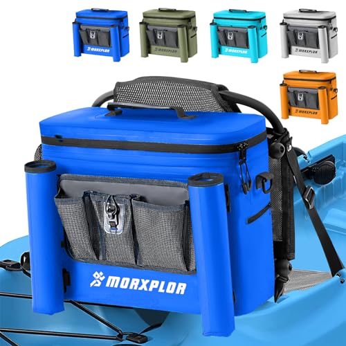 MORXPLOR Kayak Cooler,Waterproof Kayak Seat Back Cooler for Kayaking,Kayak Accessories Cooler Bag,Protable Ice Chest,Beach Cooler,Travel Cooler for Camping or Lunch Bag - color: Dark Sea