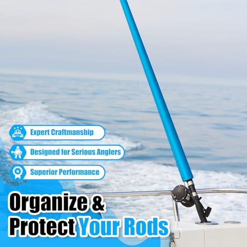 Neoprene Fishing Rod Sleeve Rod Socks Puncture Resistant Fishing Rods Cover for Storage and Transportation Protective Case for Casting Trolling Spinning Rods - color: Mix Colors