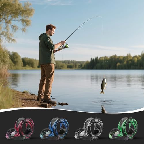 Fishing Rod Sleeve for Poles: Fishing Pole Sleeves Rod Socks and Covers for Rods Fishing Rod Protector Sleeve - Fishing Pole Protection Covers (4-Pack)