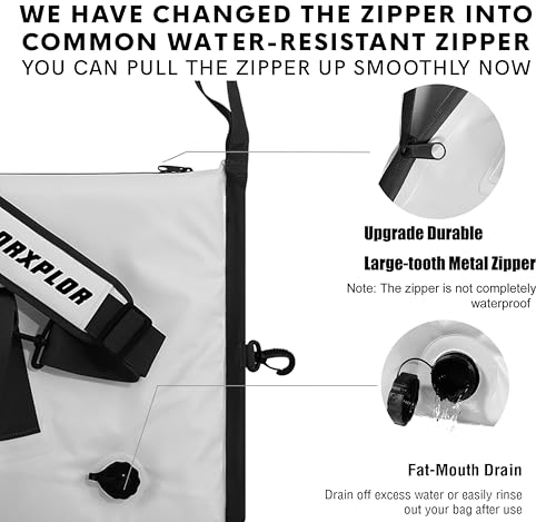 MORXPLOR Insulated Fish Cooler Bag for Fishing 41x17 47x17In 50x20In 60x24 72x30 80X40 Inches,Large Insulated Fish Kill Bag,Fishing Catch Bag Cooler with Water-resistant Zipper - color: 41inch Light Grey