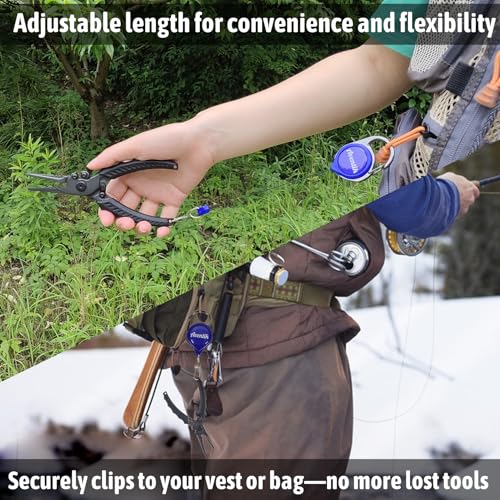 Eupheng Muti Function Fishing Pliers with Tippet Cutter Set Stainless Saltwater Resistant Hook Remover with Safety Lock,Split Ring Pliers,Braided Fishing Line Cutting Fishing Tool Set Gift for Men - style: Muti-Function Fishing Pliers +Tippet cutter