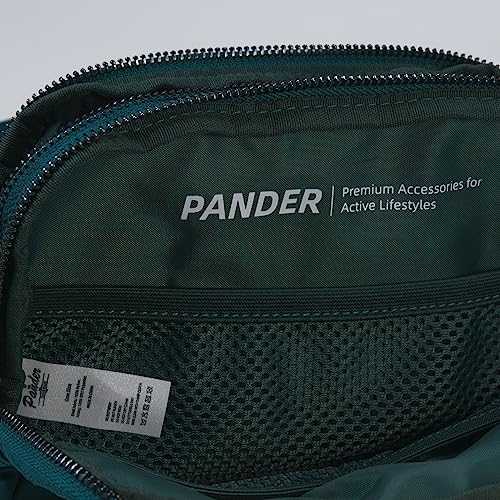 Pander Everywhere Belt Bag for Women, 5 Zipper Pockets Nylon Crossbody Fanny Pack Purse (Teal Blue) - color: Teal Blue
