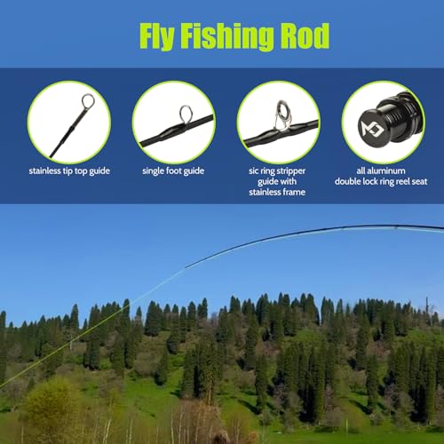 Stealth Fly Fishing Rod Combo Starter Kit - size: 9ft 5wt 4 pc