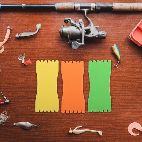 10Pcs Fishing Line Board Spools Sponge Wrapped Wire Winding Boards with 5 Slots Lightweight Quick Dry for Organizing Fishing Hooks Leaders 4.72X1.96X0.23In