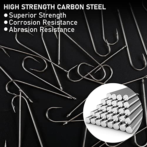 Dr.Fish 100 Pack Aberdeen Hooks Freshwater Fishing Hooks, Extra Long Shank Light Wire, Crappie/Bass/Bream/Bluegill/Panfish Fishing - size: #3/0-100 Pack