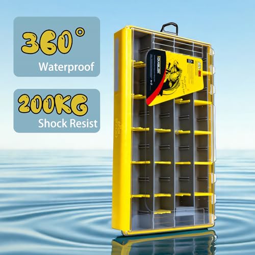 Deluxe Fishing Tackle Box, Waterproof 3600 & 3700 Terminal Tackle Trays, Organizer Includes 2 Type Dividers (3600-2 universal 1 pack) - color: 3600-2 universal 1 pack
