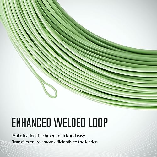Piscifun Sword Fly Fishing Line with Welded Loop, Weight Forward Floating Fly Line, Available in WF1, WF2, WF3, WF4, WF5, WF6, WF7, WF8, WF9, and WF10 Weights, in Lengths of 90 and 100 Feet - color: Moss Green, size: WF-3F 90FT