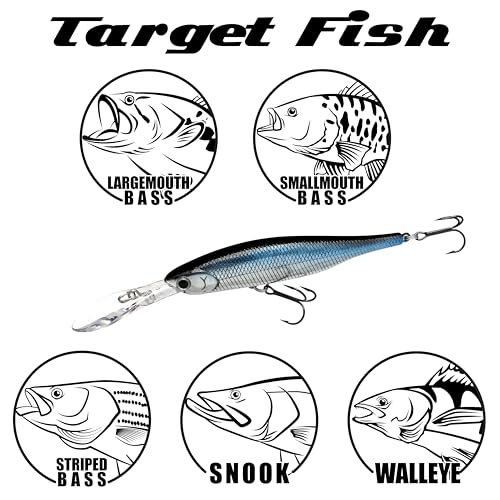 LUCKY CRAFT Lightning Staysee 90SP Freshwater Fishing Lures, Suspending Jerkbait with Long Bill, Fishing Gear for Bass, Smallmouth, Walleye, Pike, Tackle Box Accessories - color: 180 Flake Flake Golden Sun Fish