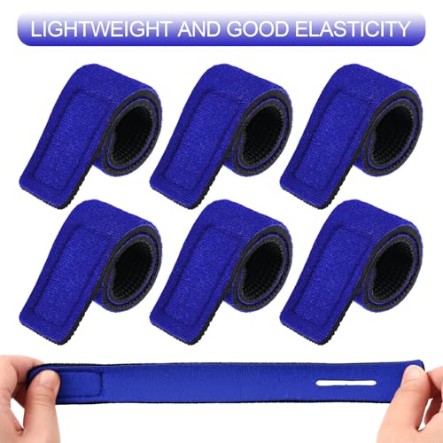 Sumind 12 Pcs Fishing Rod Straps Ties, Fishing Pole Belts Stretchy Straps, Elastic Tackle Ties Cable Holders Fit for Casting Rods, Spinning and Fly - color: Blue