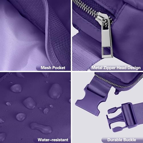 JSJ Mini Fanny Pack for Women & Men,Valentines Day Gifts for Girls Teens Kids Daughter Sister Her,Trendy Stuff Crossbody Bags Cute Everywhere Belt Bags. (Purple) - color: Purple