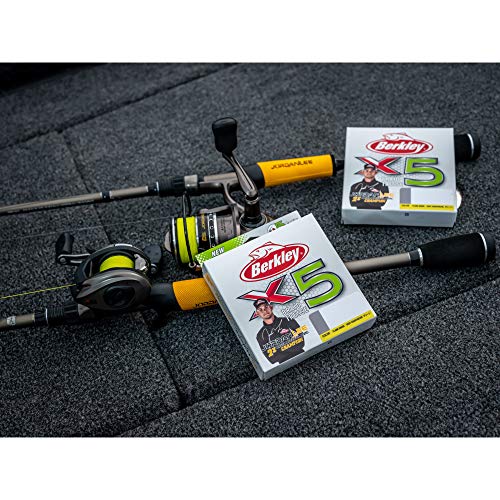 Berkley x5 Braid Fishing Line - color: Flame Green, size: 2188yd, style: 65lb