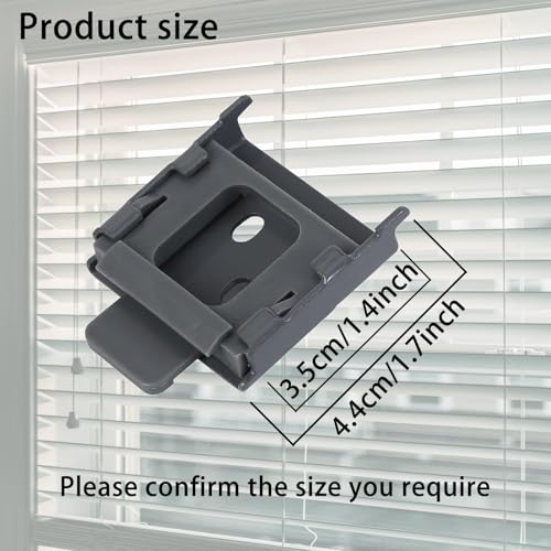 coolaroo Replacement Parts - Outside Mounted Blinds Curtain Rod Bracket Attachment, Vertical Blinds Replacement Parts, Deer Blind Brackets & mini Blind Brackets for Blinds Replacement - color: Gray, size: 1 SET