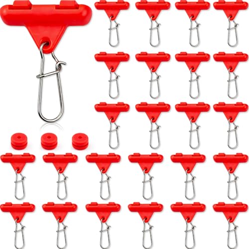 Sinker Slides for Fishing with Weight Bumpers, No Twist Sinker Slide, Clip-On Sinker Slider for Easy Weight Change, Protect Line & Knot Swivels Snaps, Ideal for Catfish Carolina Rig - color: Orange, size: 24PCS Sinker Slides + 24PCS Bumper Stops