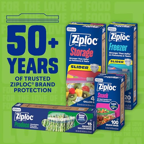 Ziploc Lunch Trio Variety Pack, Easy Open and Close, Plastic Food Storage Bags, 225 count