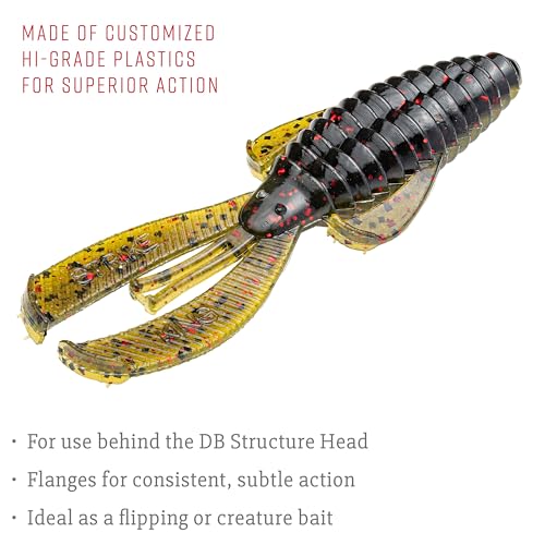 Strike King Rage Bug Fishing Lure, Soft Plastic Grub, Unique Design, Subtle Action - color: California Craw, size: 3"