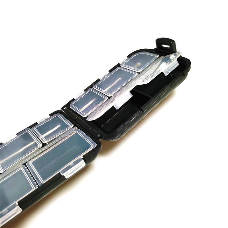 KALAVARMA Waterproof Fishing Lure Box Spoon Hooks Baits Storage Tackle Box Containers for Casting Fishing Fly Fishing - color: Black