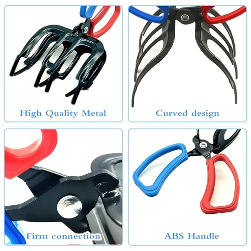 3 Fish Claw Gripper, Fishing Pliers, Fish Gripper, Metal Control Clamp Tong Tackle Tool, Multi-Functional Light Weight Accessories - color: 3 Claw*1