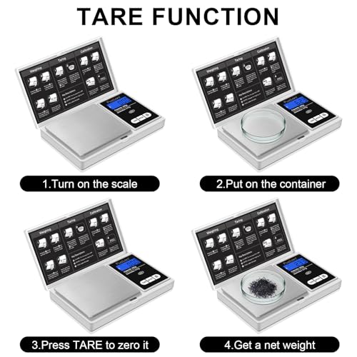 Fuzion Digital Pocket Gram Scale, 200g/0.01g Mini Jewelry Scale, Small Scale, Digital Scale Gram and Ounce, Portable Travel Food Scale .01 Gram Accuracy - color: Silver, size: 200g without Accessories