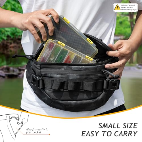 QualyQualy Fishing Tackle Box, Small Tackle Box Organizer with Removeable Diveders, 2 in 1 Mini Fishing Hook Organizer, Plastic Storage Fly Box - color: Yellow, size: A+B 4pcs